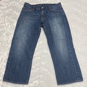 𝅺lucky BRAND mid wash short dungarees. Size 30